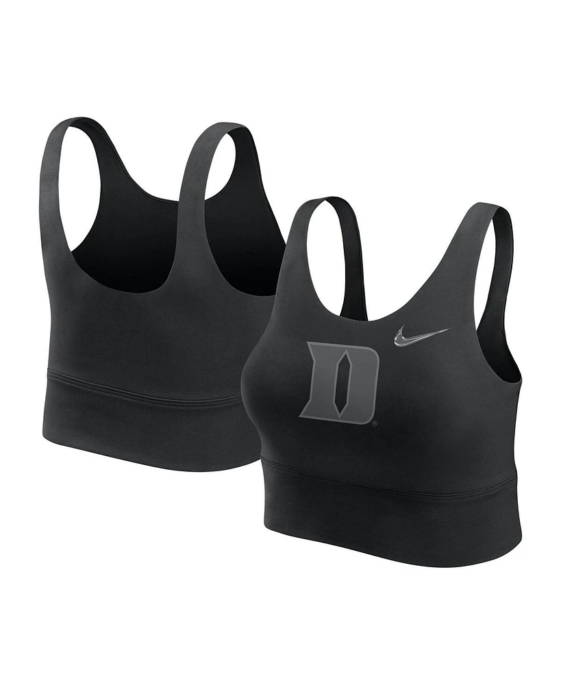 Nike Women's Black Duke Blue Devils Performance Long Line Sports Bra