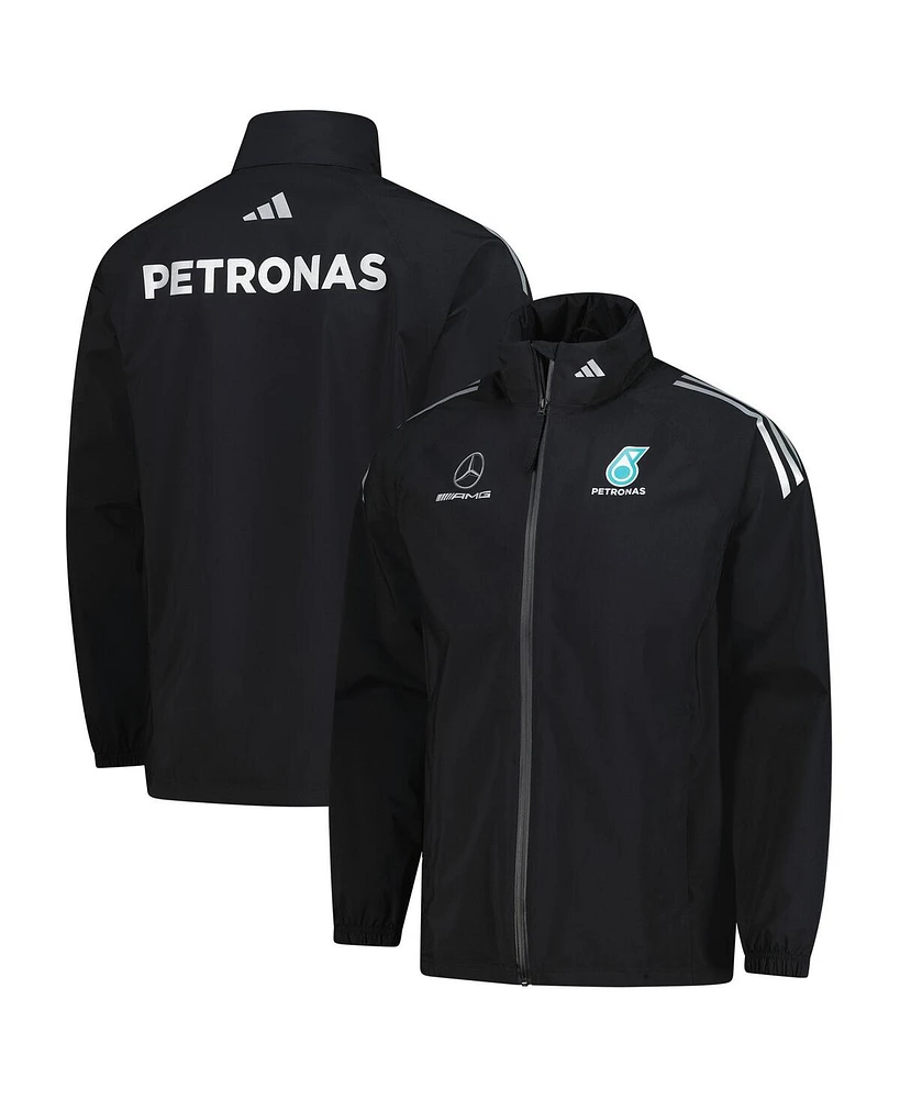 Adidas Men's Black Mercedes-amg Petronas F1 Team Wear Mechanics Full-Zip Jacket