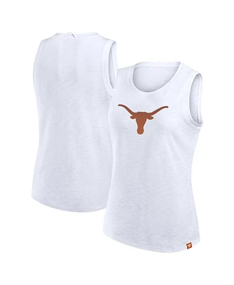 Fanatics Women's White Texas Longhorns Activate Slub Tank Top