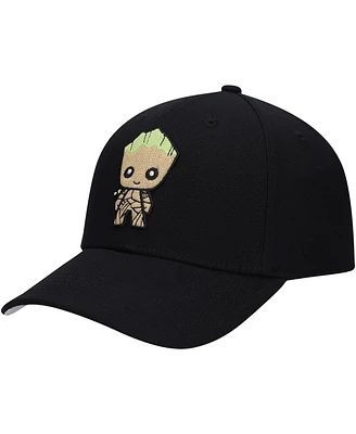 Lids Big Boys and Girls Black Guardians of the Galaxy Groot Chibi Adjustable Hat