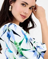 I.n.c. International Concepts Petite Printed Scoop-Neck Top, Exclusively at Macy's