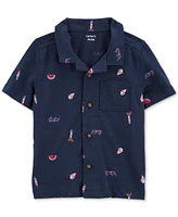 Carter's Toddler Boys 4th of July Icons Cotton Button-Down Shirt