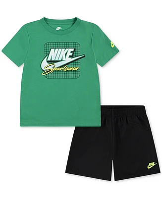 Nike Little Boys Ace Your Game T-Shirt & Woven Shorts, 2 Piece Set