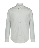 Calvin Klein Big Boys Long Sleeve Stretch Dot Floral Shirt
