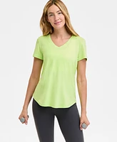 Id Ideology Women's V-Neck Performance T-Shirt, Created for Macy's