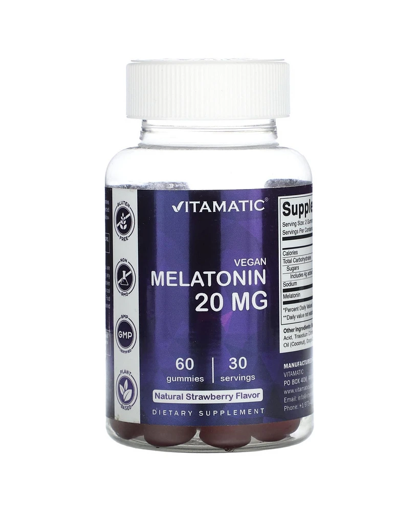 Vitamatic Nutrition Melatonin Natural Strawberry 20 mg