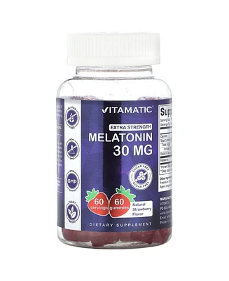 Vitamatic Sugar Free Melatonin 30mg per Gummy - 60 Servings - 60 Vegetarian Gummies