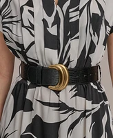 Donna Karan New York Women's Floral-Print Belted Midi Dress