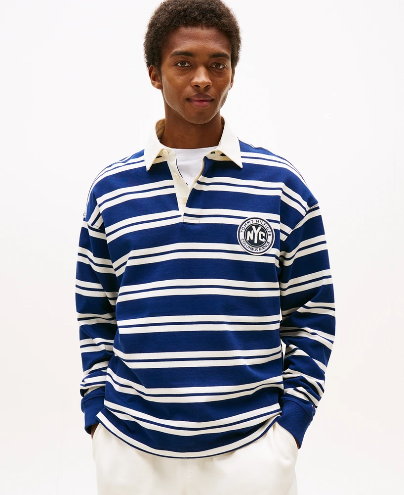 Tommy Hilfiger Men's Relaxed-Fit Stripe Rugby Sweatshirt