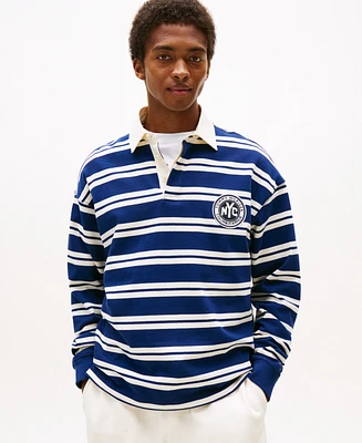Tommy Hilfiger Men's Relaxed-Fit Stripe Rugby Sweatshirt