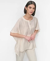 Dkny Women's Flowy Voile Top