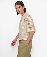 Dkny Women's Crochet Knit Top