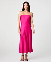French Connection Women's Oona Satin Strapless Midi Dress