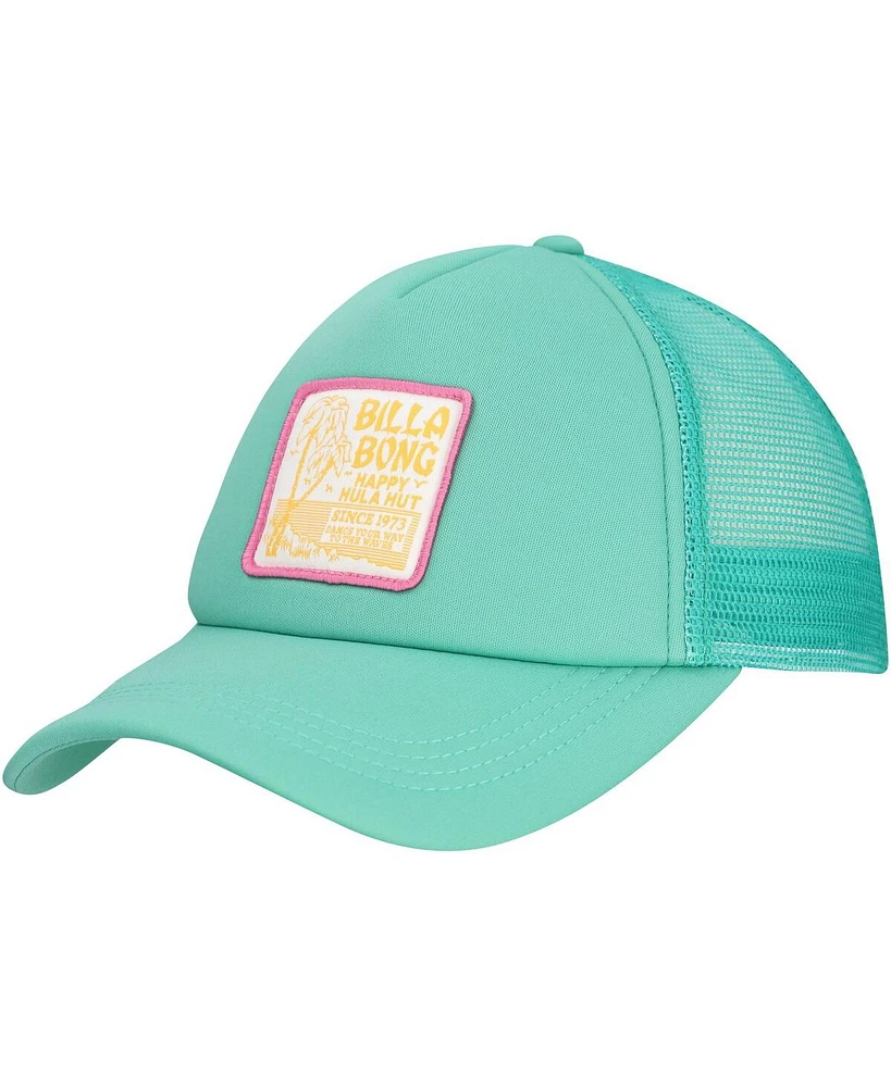 Billabong Women's Green Across Waves Trucker Adjustable Hat
