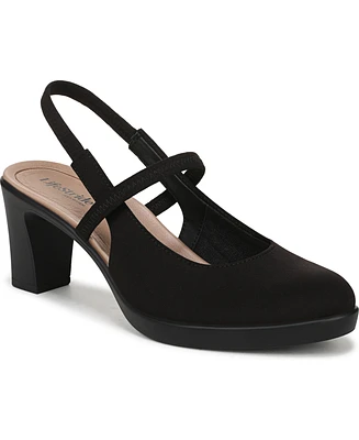 LifeStride Women's Evoke Block Heel Slingback Pumps