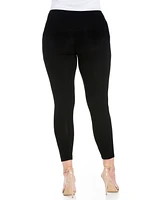24seven Comfort Apparel Plus Comfortable Ankle Length Leggings