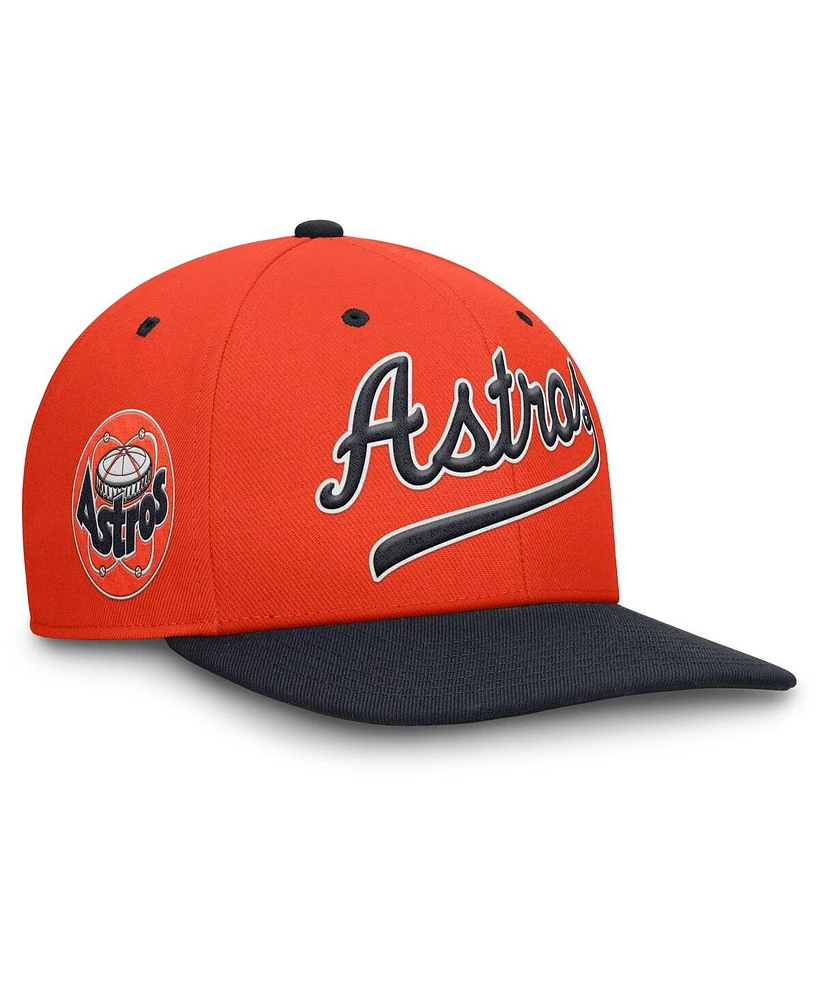 Nike Men's Orange/Navy Houston Astros Cooperstown Collection Pro Performance Snapback Hat