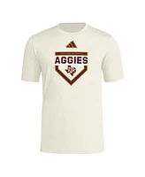 Adidas Men's Cream Texas A&M Aggies Home Plate Pre-Game T-Shirt