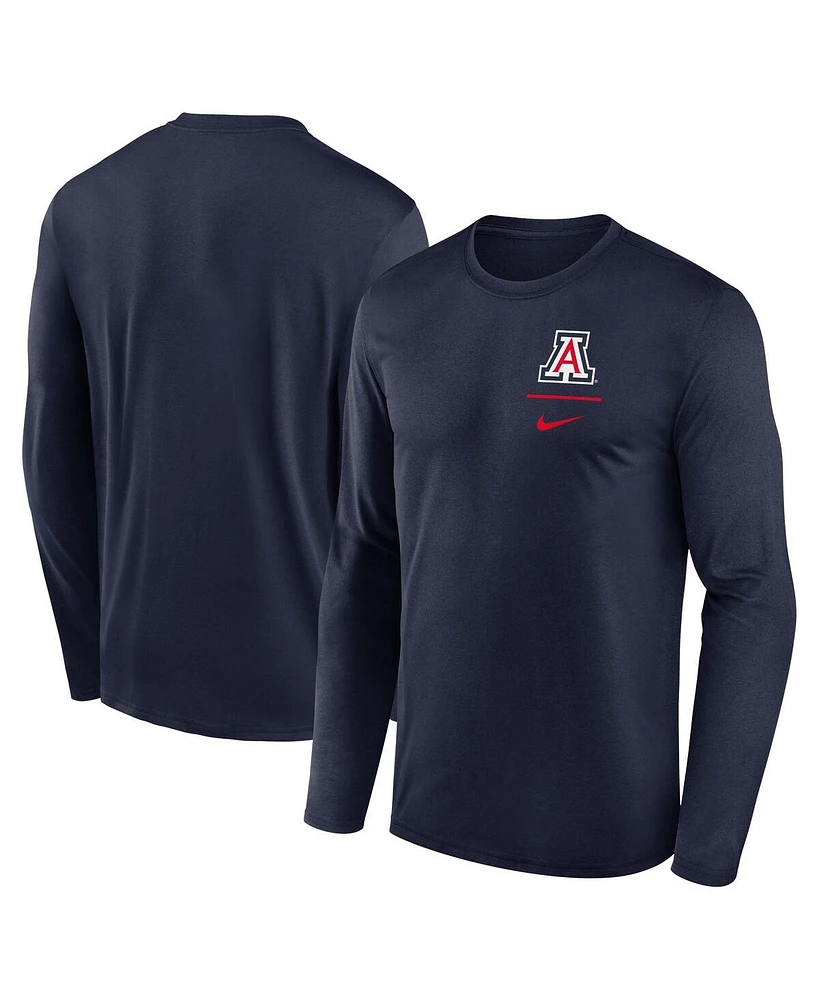 Nike Men's Navy Arizona Wildcats Primary Stack Legend Long Sleeve T-Shirt