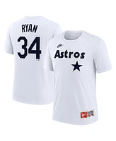 Nike Men's Nolan Ryan White Houston Astros Cooperstown Collection Name Number Tri-Blend T-Shirt