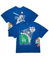 Mitchell & Ness Men's Blue Los Angeles Dodgers Cooperstown Collection Logo Blast T-Shirt