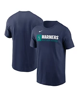 Nike Men's Navy Seattle Mariners Team Block T-Shirt