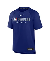 Nike Men's Royal Los Angeles Dodgers Authentic Collection Pregame Raglan Performance T-Shirt