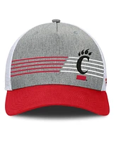 Fanatics Men's Heather Gray/Red Cincinnati Bearcats Profile Trucker Adjustable Hat