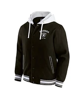 Fanatics Men's Darius Rucker Collection by Black Las Vegas Raiders Full-Snap Hoodie Jacket