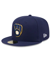 New Era Men's Navy Milwaukee Brewers 2025 Jackie Robinson Day 59FIFTY Fitted Hat