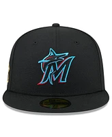 New Era Men's Black Miami Marlins 2025 Jackie Robinson Day 59FIFTY Fitted Hat