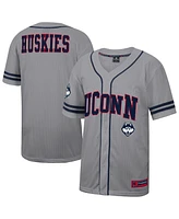 Colosseum Men's Gray UConn Huskies Free Spirited Baseball Jersey