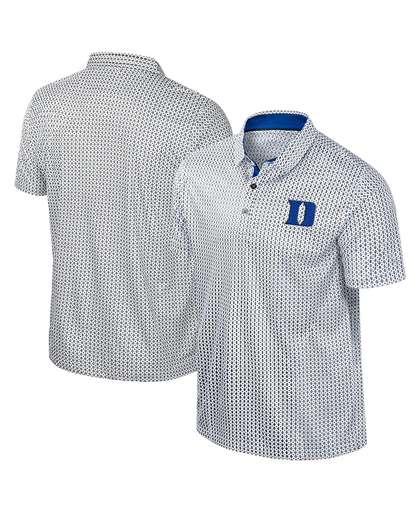 Colosseum Men's Black Duke Blue Devils Big Tall Marty Rival Polo Shirt