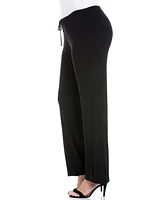 24seven Comfort Apparel Plus Comfortable Stretch Draw String Pants