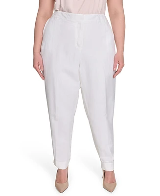 Calvin Klein Plus Mid Straight-Leg Pants