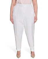 Calvin Klein Plus Mid Straight-Leg Pants
