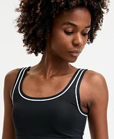 Id Ideology Women's Compression Piping Sports Bra, Exclusively at Macy's