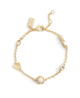 Coach Signature Faux Cultivated Pearl Tea Rose Bracelet