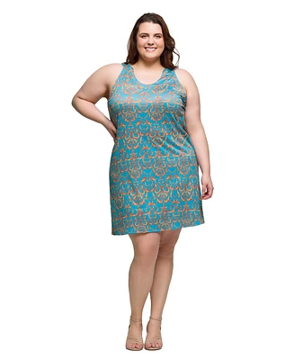 24seven Comfort Apparel Plus Sleeveless Knee Length Shift Dress
