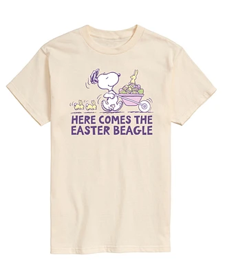 Airwaves Men's Peanuts Snoopy Here Comes The Easter Beagle Short Sleeve T-Shirt