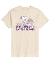 Airwaves Men's Peanuts Snoopy Here Comes The Easter Beagle Short Sleeve T-Shirt