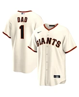 Nike Men's White San Francisco Giants 1 Dad Home Replica Jersey