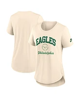 Nike Women's Natural Philadelphia Eagles Rewind Tri-Blend T-Shirt