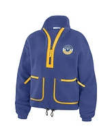 Wear by Erin Andrews Women's Royal Buffalo Sabres Polar Fleece Half-Zip Jacket