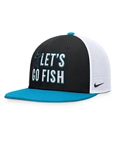 Nike Men's Black/Light Blue Miami Marlins Pro Performance Trucker Snapback Hat