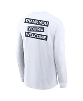 Nike Men's White Penn State Nittany Lions Two-Hit Classic Location Long Sleeve T-Shirt