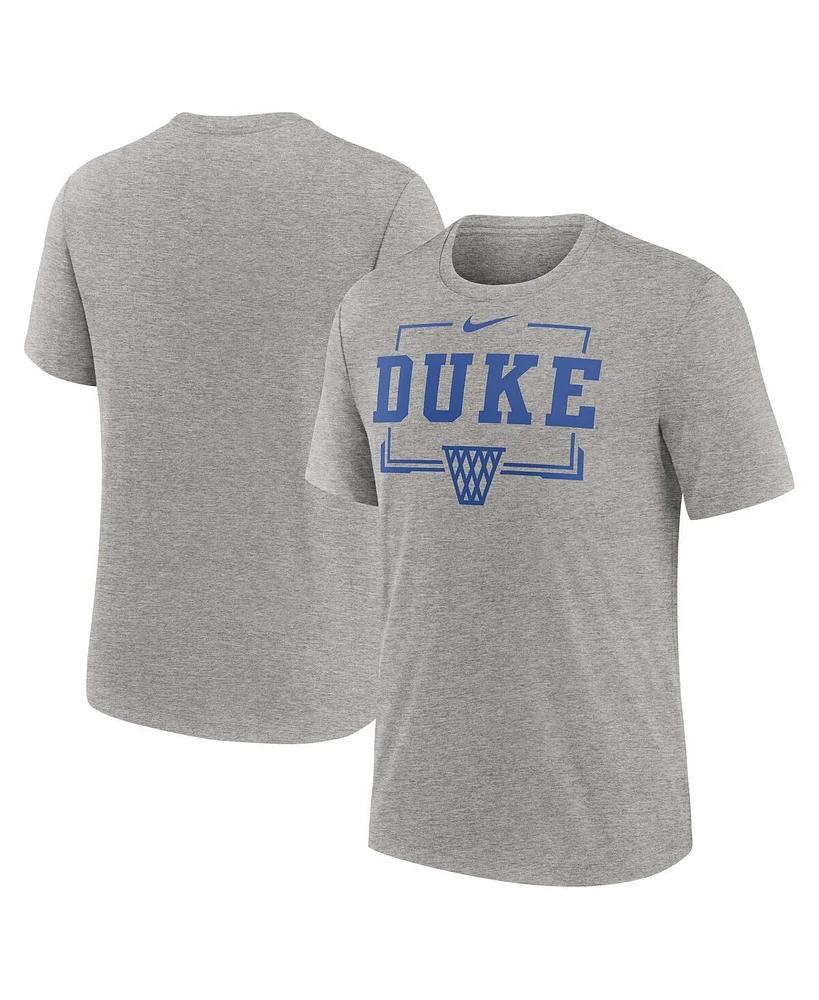 Nike Men's Heather Gray Duke Blue Devils Campus Local Tri-Blend T-Shirt