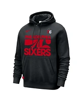 Nike Men's Black Philadelphia 76ers Courtside Club Pullover Hoodie