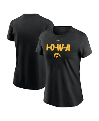 Nike Women's Black Iowa Hawkeyes Local Ultimate Chant T-Shirt