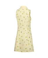 Puma Women's Yellow Arnold Palmer Invitational Lemons Woven Dress